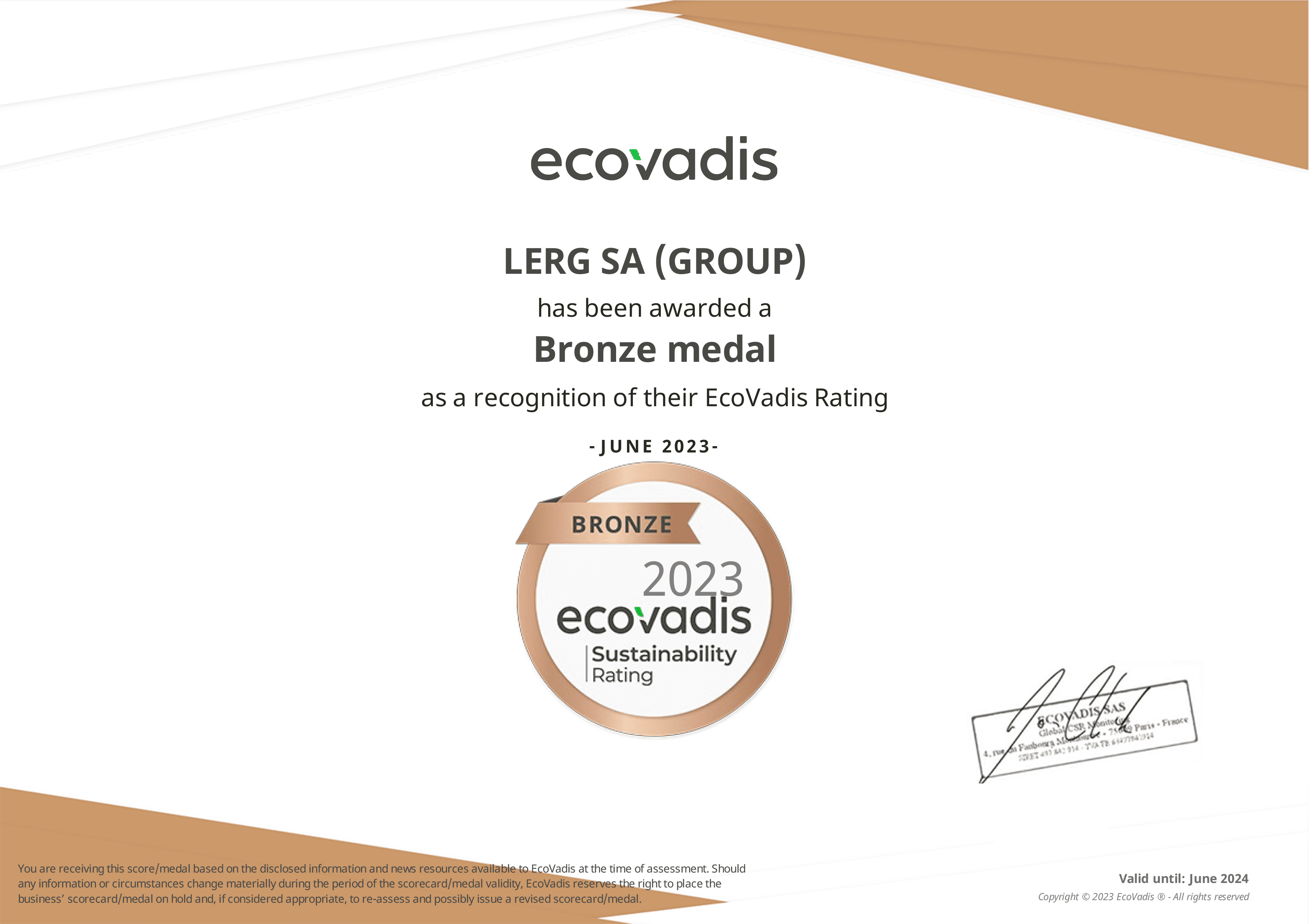 EcoVadis 2022